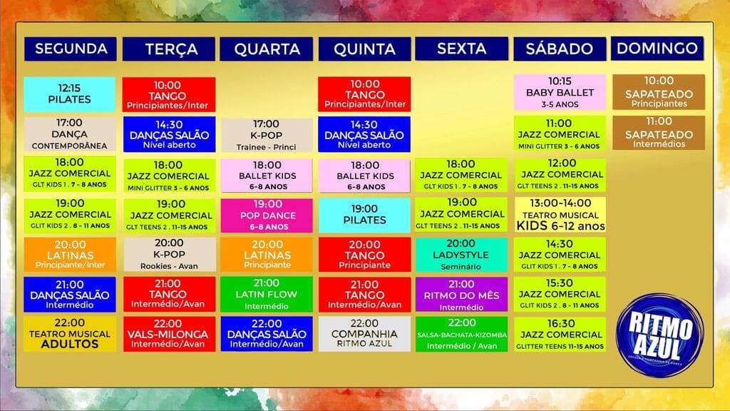 Horario escola de dança 2025-2026 e artes performativas no Porto